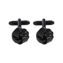 Mens Knot Cufflinks Gun Black Gold Silver Plated Gemelos For Shirt Suit Tuxedo Blouse Accessories Jewelry