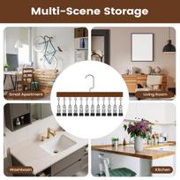 Legging Hangers For Closet Organizer Space-Saving Hat Hook With 12 Clips Gym Clothes Organizer For Bedroom Storage Dorm Room China Mainland