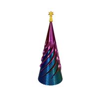 3D Printed Spiral Twist Christmas Tree Toy Rotating Stress Relief Desktop Ornament Decorative Sculpture for Holiday Season Home Office