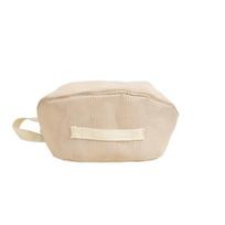Large Capacity Cosmetic Bag Portable Toiletry Organizer Bag Cosmetic Storage Mesh Makeup Bag  Women smėlis