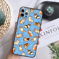 Cute Corgi Dog Soft Case For iPhone 16 Pro Max 13 12 Mini XS Max X XR 11 15 Pro Max 14 Plus Back Cover iPhone 14 Pro