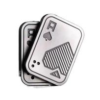 Leisure Fun Poker A K Metal Push Poker Edc Fingertip Gyro Toy Decompression Metal Two-Layer Poker Card Office Toy