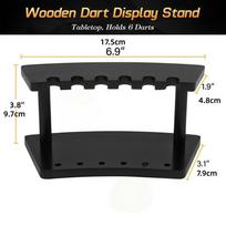 Dart Board Stand 6-Slot Portable Anti-Slip Storage Space Saving Darts Case Storage Stand For Home Living Room Table Desk Shelf juoda