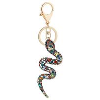 Year Of The Snake 2026 Keychain Feng Shui Decorative Pendants for Keys Colorful Snake Key Ring New Year Keychains Snake juoda