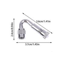 45 90 135 laipsnių kampu lenktas ventilio adapteris, padangos kameros ventilio prailginimo adapteris motociklui, sunkvežimiui, automobiliui, moto dviračiui