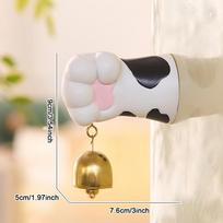Door Chime Crisp Sound Cat Paw Fridge Decor Funny Chime Bell For Door Opening For Home Porch Garden Entrance Store Office
