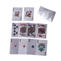 Silver New Foil Playing Cards Waterproof Plastic Poker Card Set Holiday Party Gift Collection Casino Style Game Cards