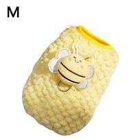 Cute Soft Pet Dog Clothes Catoon Bee Pattern Dog Clothing Pet Accessories Cat Autumn Winter Clothes Teddy
