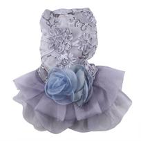 Skin Friendly Sequined Detail Pet Dress Bubble Skirt Cut Gold Tone Puppy Skirt XS Size Soft Fabric Pet Outfit Summer Outdoor (Grey,XS) pilka