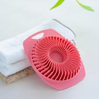 1pc Soft Silicone Body Scrubber Exfoliating Body Scrubber for Sensitive Skin Eco Friendly Shower Scrubber for Body Silicone rožinė