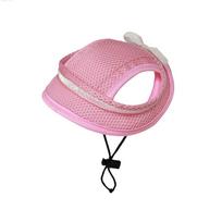 1pc Sun-Protective Pet Hat with Bow Decoration for Dogs and Cats - Adjustable and Stylish (pink,S) rožinė
