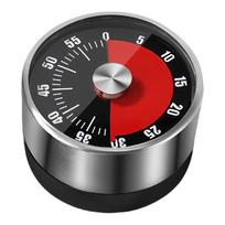 Mechanical Countdown Timer Stainless Steel Kitchen Machinery Timer 60 Minute Magnetic Alarm Reminder for Student Learning juoda