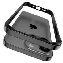 Hibridinio tipo šarvuotas dėklas Rėmelis Aliuminio Metalinis Buferis IPhone 16 Promax 15 14 13 12 Aliuminio Lydinio Apsauginis Itin Plonas Aliuminio Metalas Lengvas Kraštelis For iPhone 16 Pro juoda