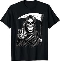 Grim Reaper Angel Of Death Cool Scythe Dead Mower Gift Idea T-Shirt 2XL