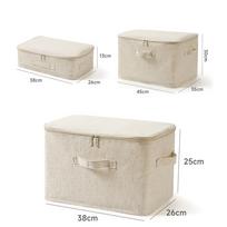 Foldable Fabric Quilt Storage Bin Clothes Wardrobe Underwear Pouch Waterproof Storage Travel Bag Closet Organizer For Home S balta