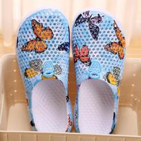Men Womens Shoes Unisex Hollow Out Casual Couple Beach  Flip Flops Shoes 36 mėlyna