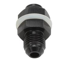 Fuel Cell Bulkhead Fitting with PTFE Washer Black Anodized 6061‑T6 Aluminum Alloy Connector for Most Fluid AN6