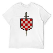 Hrvatski Vitez Croatian Knight Croatia Crest T-Shirt T-shirts man anime tshirt topping men workout shirt S