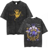 Vintage Washed Anime JoJo Bizarre Adventure Tshirt Higashikata Josuke Manga Tshirts Men Women Cotton Casual Comfort T Shirt S