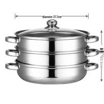 RenZhiDa Stainless Steel Steamer Soup Pot 28cm