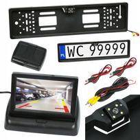 Kamera Cofania Led W Ramce Tablicy + Monitor Ekran 4,3'' Lcd Zestaw 12V