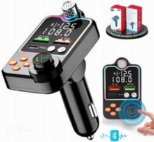 Transmiter Fm Zestaw Głośnomówiący Bt 5.0 Ładowanie Qc 3X Usb Pd Rgb Audio