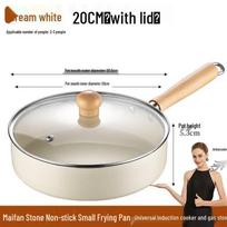 Wutuo 20CM 304 Stainless Steel Frying Pan