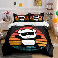 Panda wearing black sunglasses. Bedding sets Duvet cover sets Duvet covers Pillowcases(1 * Duvet Cover 2 * Pillowcases, without duvet insert) 135x200cm