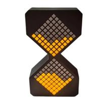 1-30 Min Timer DIY Digital Sand Clock Cyber Style Luminous Sandglass  for Toilet Black - Yellow Light
