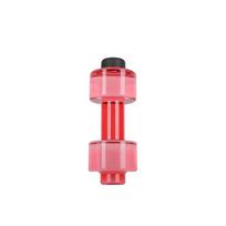 550ml Dumbbell Shaped Sport Water Bottle Kettle PET Outdoor Unbreakable Fitness Cycling Gym Travel Leak-proof Water Cup rožinė