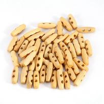 50pcs Buttons Wood Color Wood Horn Buttons 30mm Wood 2-Hole Buttons 2-Hole Oval Buttons Jacket Making