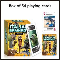 Italian 54Pcs Brainrot Pokercard Funny Poker Playing Cards Tung Tung Tung Sahur Tralalero Tralala Game Collection Cards Toys