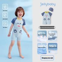 JELLYBABY Boys' Color Block One-Piece Swimsuit 130 mėlyna