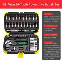 Socket Drill Bit 1/4  Socket Wrench Set 24/72 Tooth Extension Bar Auto Repair Tools Storage Case Car Repair Tools Auto Repairing