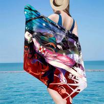 Anime Samurai Warrior's Journey Beach Towel, Super Soft Microfiber, Gift for Her/Him, Birthday, for Pool, Beach, Travel, Home Decor Fan gifts 70cmx140cm(27x55inch)