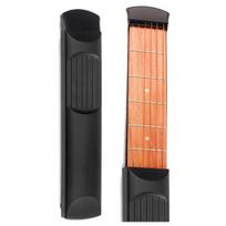 6 New String 6 Fret Portable Pocket Guitar Chord Trainer – Sapele Wood Neck Practice Tool For Beginners Black Suitable For All Ages Kids Adults