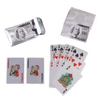 Golden 55Pcs Plastic Poker Cards Set Gold Foil Playing Cards For Magic Tricks  Entertainment Durable Waterproof Casino Cards