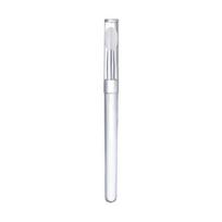 Nešiojamas silikoninis lūpų šepetėlis, mažas šepetėlis su dangteliu, lūpų dažams, apsaugantis nuo dulkių, C1S6 transparent handle_transparent