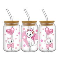 Marie 16oz UV DTF puodelio apvyniojimas Animacinis Libbey stiklinis skardinis termosas PASIDARYK pats perkėlimo lipdukai Vandeniui atsparus Nuolatiniai klijai