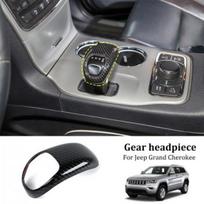 Carbon Fiber Gear Box Shift Knob Decor Cover Trim For Jeep Grand Cherokee 14-15