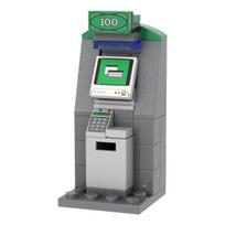 ATM Money MOC Millionaire Building Blocks Diamond Dollar Gold Chest Accessories City Bank Brick Kids Toys Gifts
