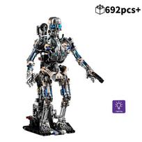 STEM Creative Robot Building Blocks Bricks with Lighting Mechanical Linkage Model Kids Assembly Toy for Boys Birthday Gifts