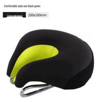 Lishi Nose-less Mountain Bike Saddle 200*180MM juodai-žalia spalva