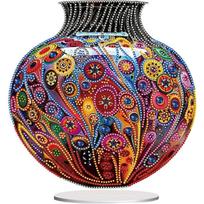 Acrylic Special Shape Flower Vase Diamond Painting Tabletop Ornaments Kit Diamond Painting Desktop Decors for Home Office Decor