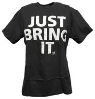 The Rock Just Bring It WWE Mens Black 100% Cotton T-shirt Mens Tees Top Size Large S