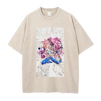 JoJos Bizarre Adventure Johnny Clothing Men Women Manga Tshirts Vintage Washed T Shirt Casual Cotton Tee Harajuku Male Tshirt S