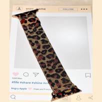 Fashion Leopard Milanese Straps For Apple Watch S11 46mm Band for iWatch Series11/10/9/8/7/SE3 42mm 38mm 44mm 45mm Ultra 2 3 49mm Women Metal Bracelet 38mm-40mm-41mm