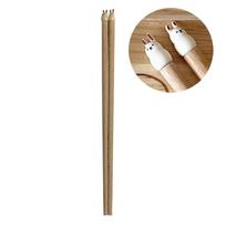 Charming Cartoon Animal Chopsticks Sushi-themed Pair Beech Wood Chopsticks Practical and Stylish Hand-carved Wooden Tableware