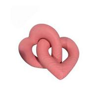 Chain Link Design Interlocking Wooden Hearts Romantic Wood Grain Wooden Heart Knot Decor Handmade Carved Olive Wood Hearts rožinė