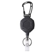 Retractable Badge Holder Heavy Duty Carabiner Keychain ID Card Holder with Retractable Badge Reel